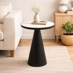 Table d'appoint en marbre cône arrondi