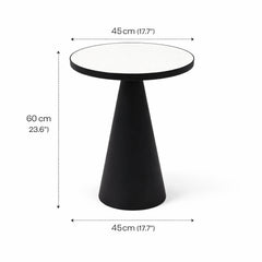 Table d'appoint en marbre cône arrondi