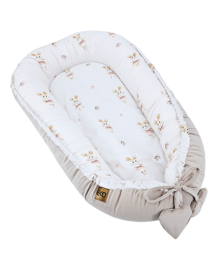 Cocon bébé en velours Souris Ballerine