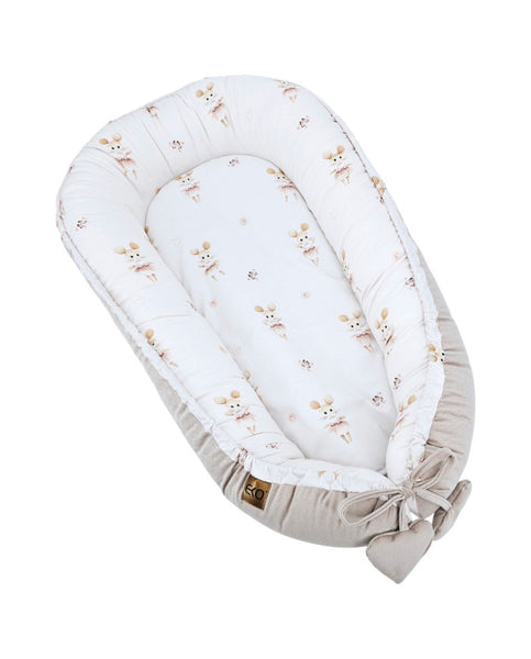 Cocon bébé en velours Souris Ballerine