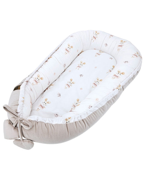 Cocon bébé en velours Souris Ballerine