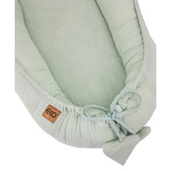 Cocon de bébé en mousseline MENTHE
