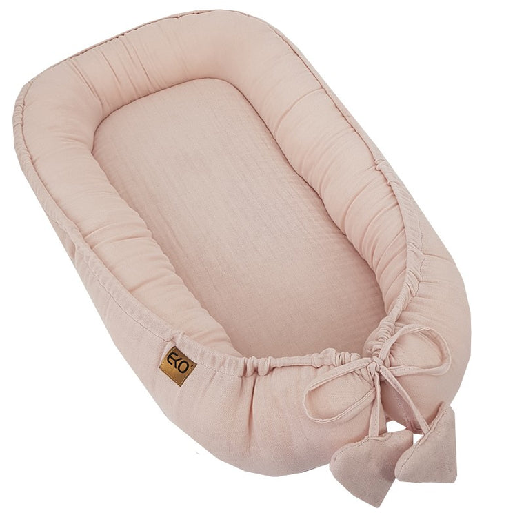 Cocon de bébé en mousseline ROSE POUDRE