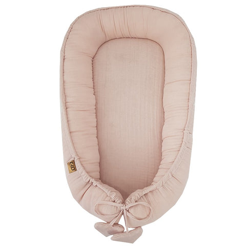 Cocon de bébé en mousseline ROSE POUDRE