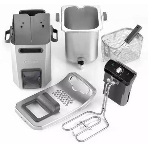 Deep fryer - DELONGHI - FZ44851 - Stainless steel - 5 L - 3200 W - 29.3 x 41.7 x 23.2 cm