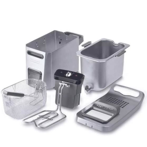 Friteuse - DELONGHI - FZ44851 - Acier inoxydable - 5 L - 3200 W - 29,3 x 41,7 x 23,2 cm