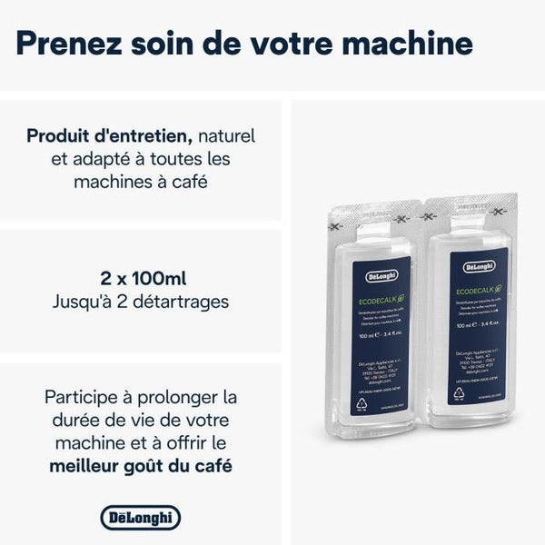 DELONGHI 5513296011 ECODECALK MINI - descaler for coffee machine - 2 x 100 ml