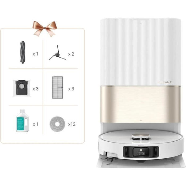 Dreame X40 Ultra Complete Robot Vacuum Cleaner with detachable and foldable mop, comprehensive cleaning with brushes