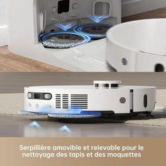 Dreame X40 Ultra Complete Robot Vacuum Cleaner with detachable and foldable mop, comprehensive cleaning with brushes