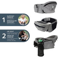 Baby carrier - Hip seat - DREAMBABY - Up & Go - Gray