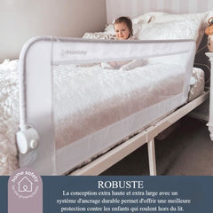 Dreambaby Nicole Bed Barrier - Beds and flat beds - measuring 150 cm wide and 50 cm high - grey