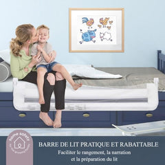 Dreambaby Nicole Bed Barrier - Beds and flat beds - measuring 150 cm wide and 50 cm high - grey