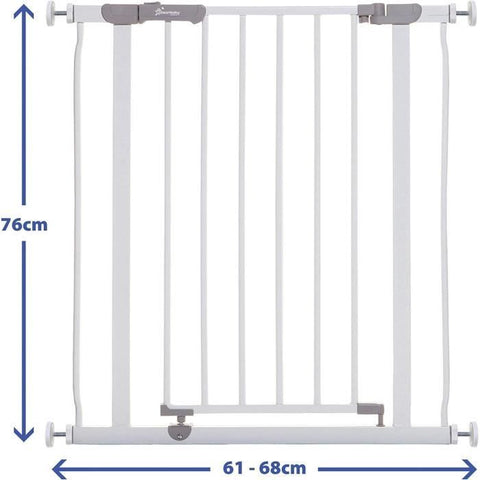 Safety Gate - DREAMBABY - AVA - Pressure-mounted - 61-68 x 76 cm - Double Lock - White