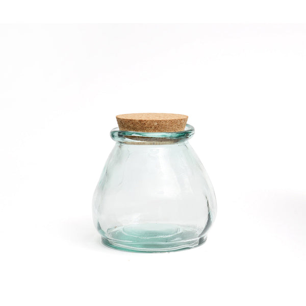 De Buik Glas Pot - Blauw - S