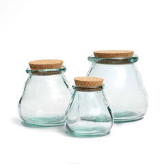 De Buik Glas Pot - Blauw - S