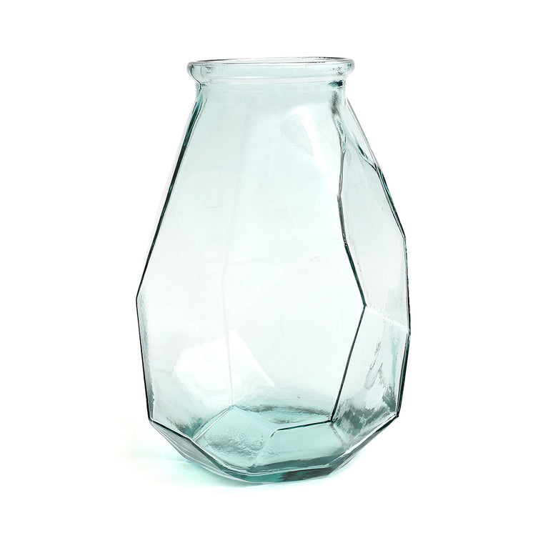 The Long Origami Vase - Blue