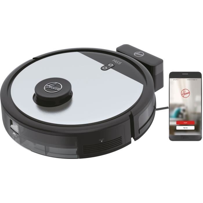 Hoover HG510D Dry Robot Vacuum Cleaner - WIFI - Laser Navigation - XL Brush - 90min autonomy - Powerful - Ultra Quiet 68 dBA