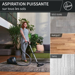 Aspirateur sans sac - HOOVER - HP110HM - 700 W - 78 dBA - 2 L - Bleu