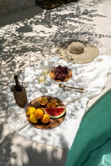 La Nappe en Lin - Blanche - 150x200