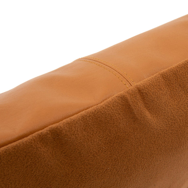 De Vierdelige Leren Kussenhoes - Camel - 40x40