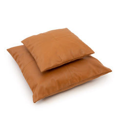 De Vierdelige Leren Kussenhoes - Camel - 40x40
