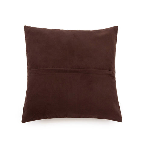 De Vierdelige Leren Kussenhoes - Choco - 40x40