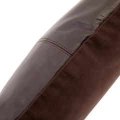 De Vierdelige Leren Kussenhoes - Choco - 40x40