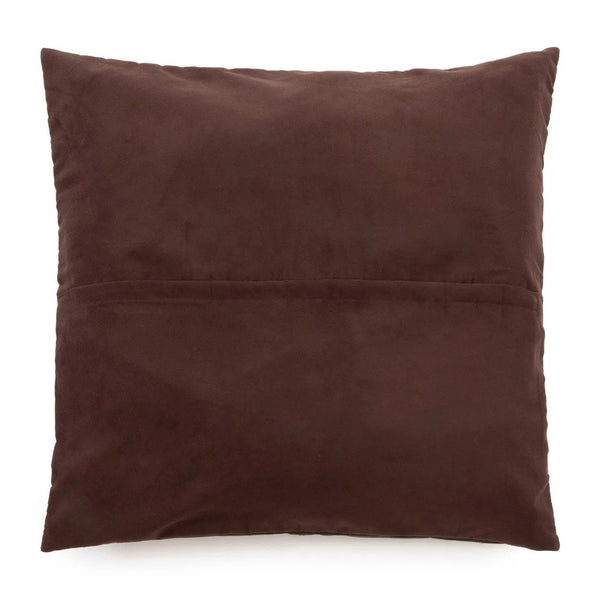 Het Vierkante Leren Kussenovertrek - Choco - 60x60
