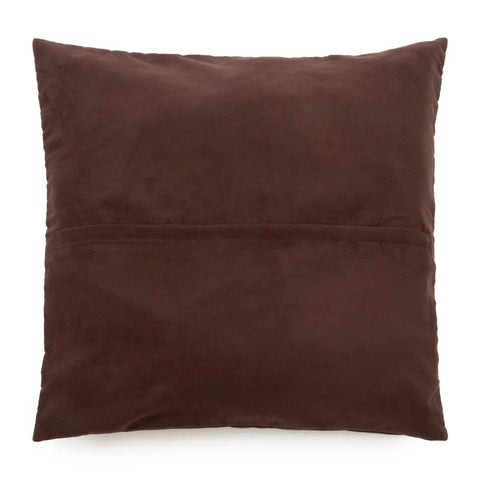 Het Vierkante Leren Kussenovertrek - Choco - 60x60