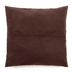 Het Vierkante Leren Kussenovertrek - Choco - 60x60