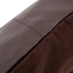 Het Vierkante Leren Kussenovertrek - Choco - 60x60