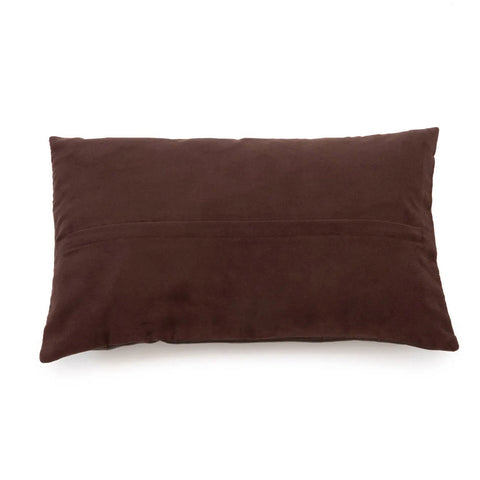 De Zes Delen Leren Kussenhoes - Choco - 30x50