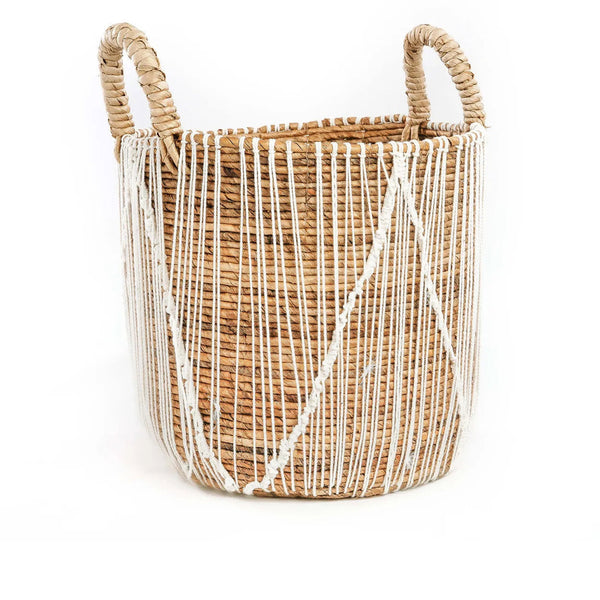 The Straight Stitched Macrame Basket - L