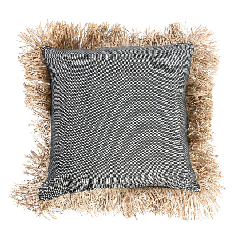 Katoenen Bonita Kussenhoes - Natuurlijk Zwart - 60x60