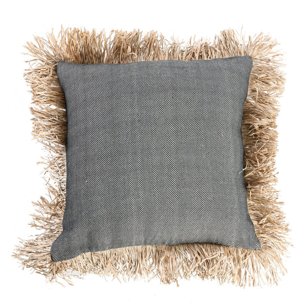 Katoenen Bonita Kussenhoes - Natuurlijk Zwart - 60x60