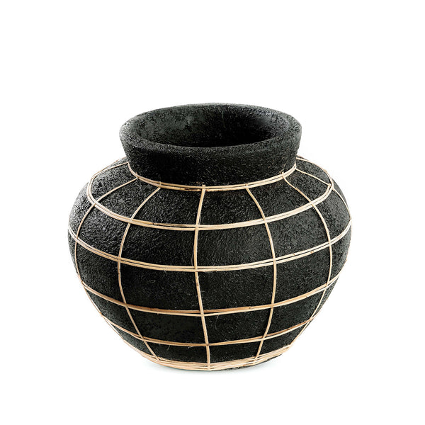 Le vase Belly - Noir Naturel - M