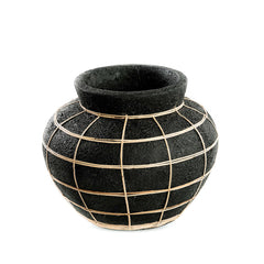 Le vase Belly - Noir Naturel - M