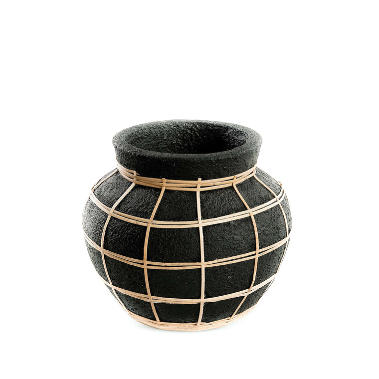 The Belly Vase - Black Natural - S