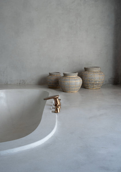 Le vase Belly - Béton Naturel - L