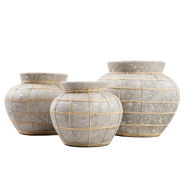 Le vase Belly - Béton Naturel - L