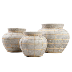 Le vase Belly - Béton Naturel - L