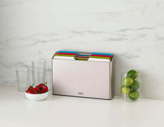 Coffret cadeau Folio : ensemble de 4 pièces pour planches à découper argentées avec couteau de chef