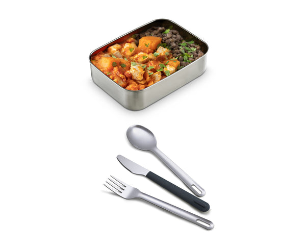 Service de Couverts en Acier Inoxydable Go Eat