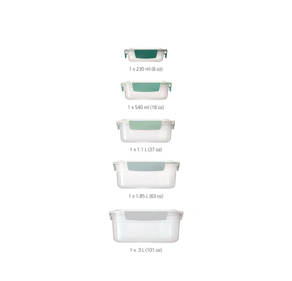 Nest Lock Voedselopbergbakjes Set van 5 - Editions Sage