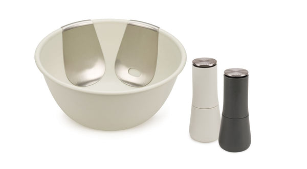 Coffret cadeau « Servez avec style » — saladier et moulin, lot de 2