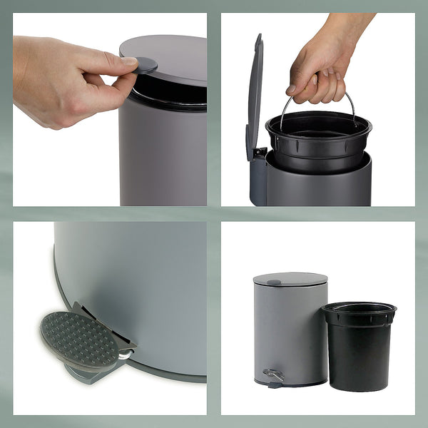 Mats Trash Can with Pedal 12 liters
