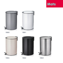 Mats trash can with pedal 12 liters