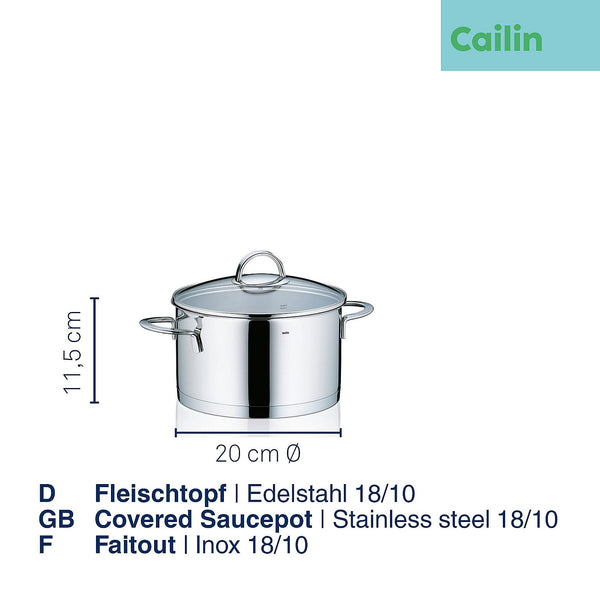 Casserole Cailin avec couvercle 3,5 L