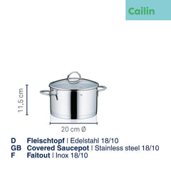 Casserole Cailin avec couvercle 3,5 L