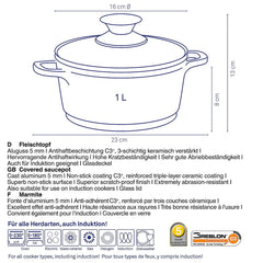 Casserole Kerros avec couvercle 1 litre